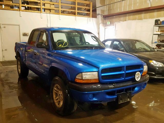 1B7GG2ANX1S167391 - 2001 DODGE DAKOTA QUA BLUE photo 1