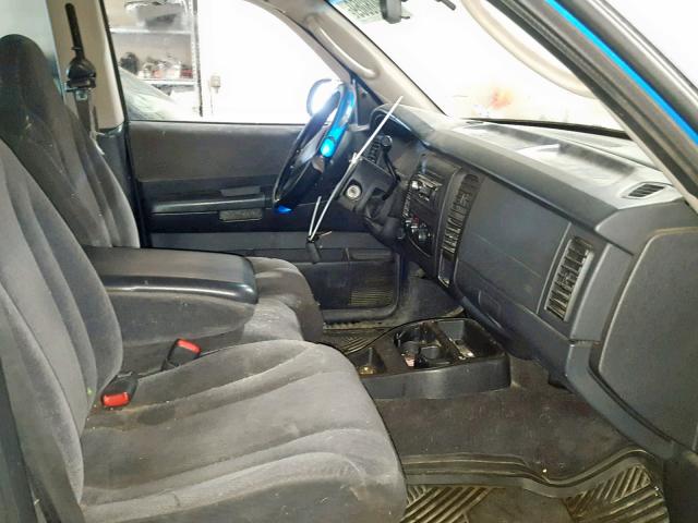 1B7GG2ANX1S167391 - 2001 DODGE DAKOTA QUA BLUE photo 5