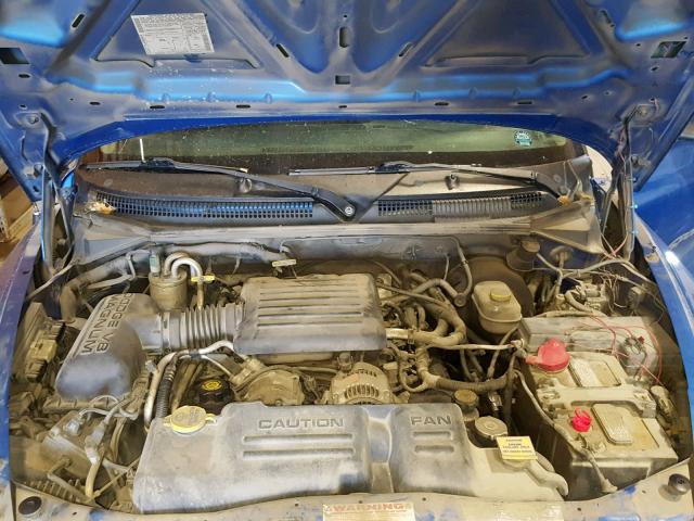 1B7GG2ANX1S167391 - 2001 DODGE DAKOTA QUA BLUE photo 7