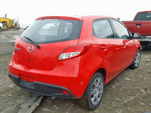 JM1DE1KYXE0177884 - 2014 MAZDA MAZDA2 SPO RED photo 4