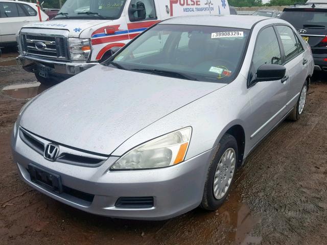 1HGCM56137A030551 - 2007 HONDA ACCORD VAL SILVER photo 2