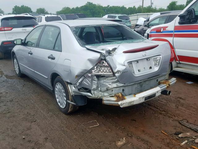 1HGCM56137A030551 - 2007 HONDA ACCORD VAL SILVER photo 3