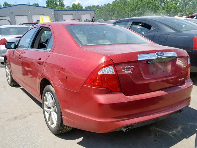 3FAHP0JG2BR275100 - 2011 FORD FUSION SEL RED photo 3