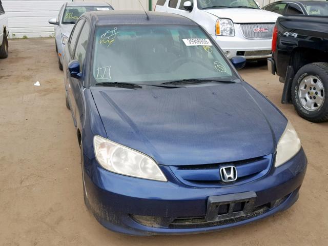 JHMES96615S025807 - 2005 HONDA CIVIC HYBR BLUE photo 9