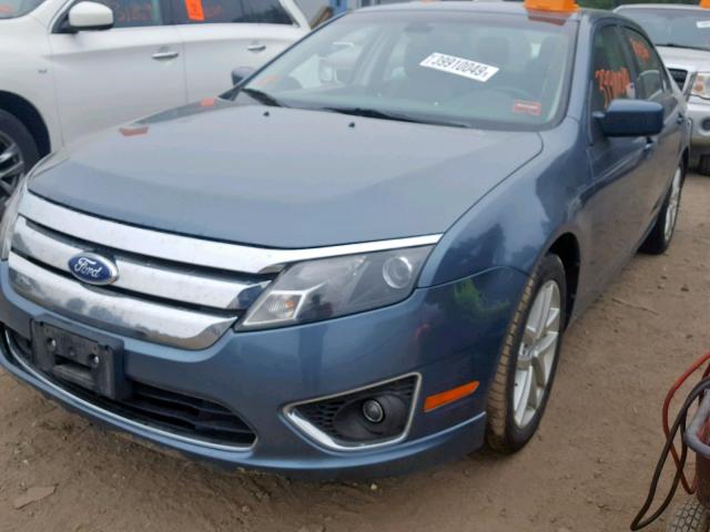 3FAHP0JA7CR256930 - 2012 FORD FUSION SEL BLUE photo 9