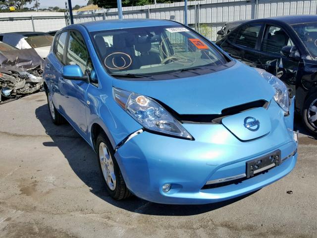 JN1AZ0CP3BT000209 - 2011 NISSAN LEAF SV BLUE photo 1