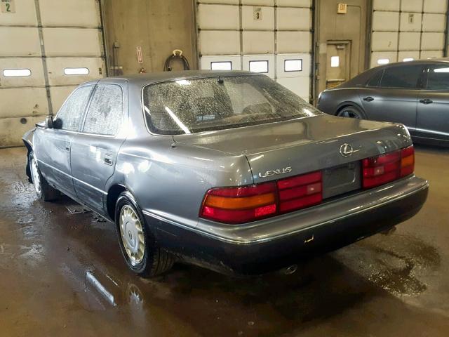 JT8UF11E2M0061371 - 1991 LEXUS LS 400 GRAY photo 3