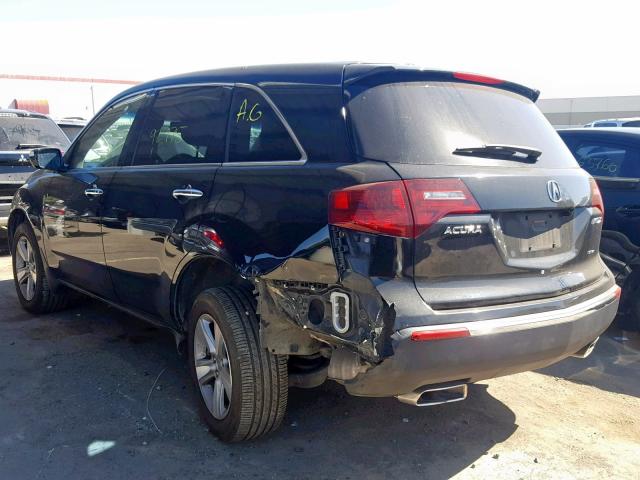 2HNYD2H29CH536626 - 2012 ACURA MDX BLACK photo 3