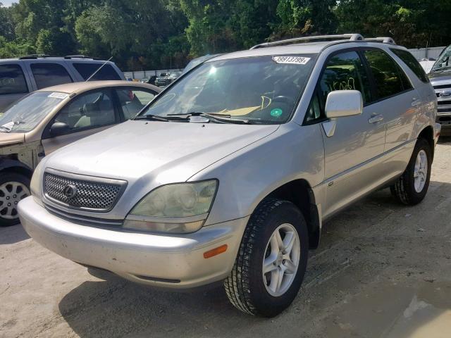 JTJGF10U910110419 - 2001 LEXUS RX 300 SILVER photo 2