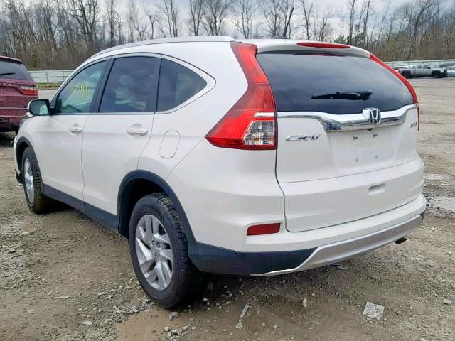 5J6RM4H78GL017250 - 2016 HONDA CR-V EXL WHITE photo 3