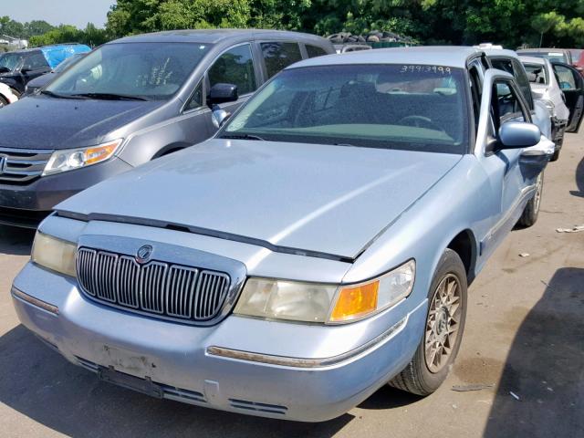 2MEFM74W0YX656474 - 2000 MERCURY GRAND MARQ BLUE photo 2