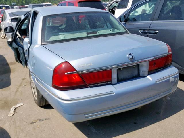 2MEFM74W0YX656474 - 2000 MERCURY GRAND MARQ BLUE photo 3