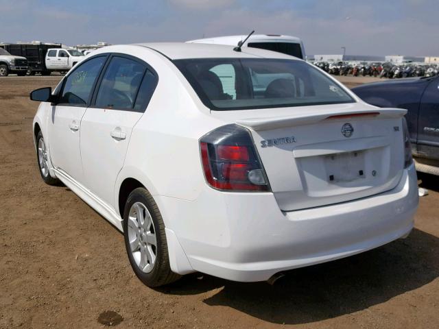 3N1AB6APXCL732031 - 2012 NISSAN SENTRA 2.0 WHITE photo 3