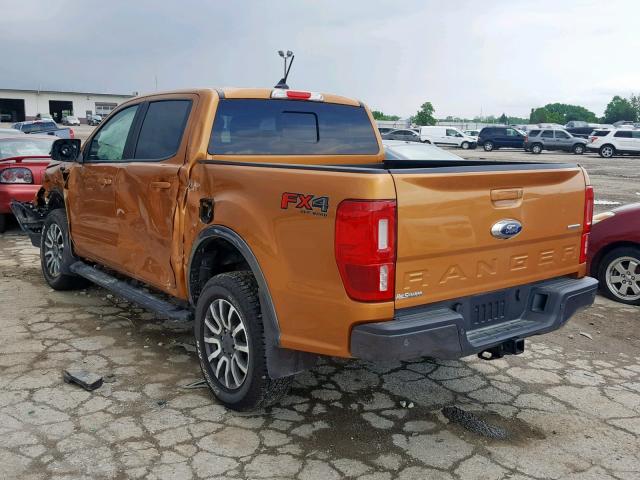 1FTER4FH5KLA08032 - 2019 FORD RANGER SUP ORANGE photo 3