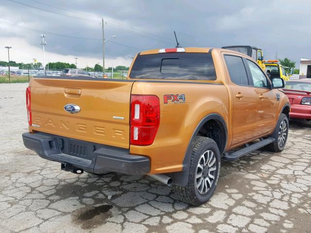 1FTER4FH5KLA08032 - 2019 FORD RANGER SUP ORANGE photo 4