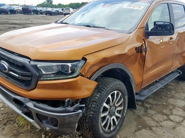 1FTER4FH5KLA08032 - 2019 FORD RANGER SUP ORANGE photo 9