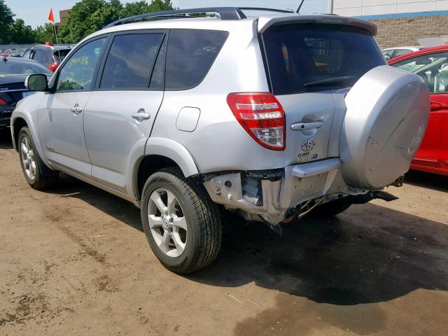 2T3DF4DV3CW252709 - 2012 TOYOTA RAV4 LIMIT SILVER photo 3