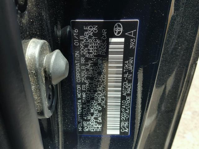 JTKJF5C77GJ021675 - 2016 TOYOTA SCION TC Qara foto 10