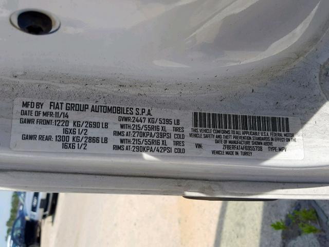 ZFBERFAT4F6955738 - 2015 RAM PROMASTER 白色 照片 10