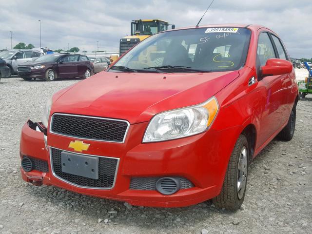 KL1TD6DE7BB155637 - 2011 CHEVROLET AVEO LS RED photo 2