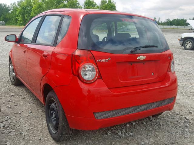 KL1TD6DE7BB155637 - 2011 CHEVROLET AVEO LS RED photo 3