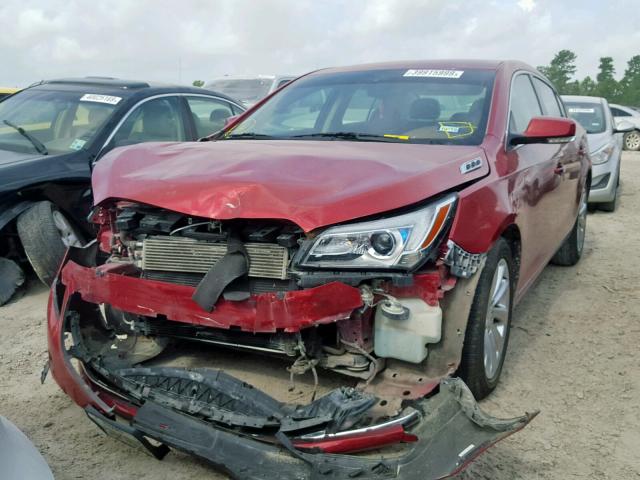 1G4GB5GR4EF111287 - 2014 BUICK LACROSSE RED photo 2