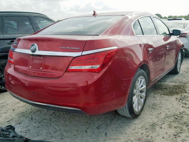 1G4GB5GR4EF111287 - 2014 BUICK LACROSSE RED photo 4