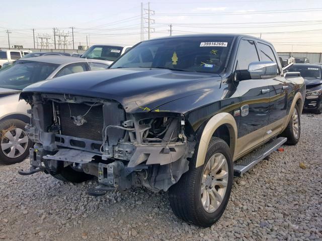 1C6RR6PT7DS551589 - 2013 RAM 1500 LONGH BLACK photo 2