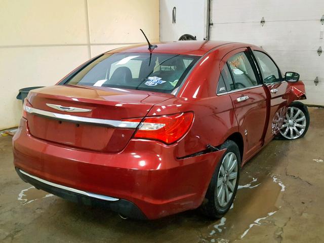 1C3CCBCG9DN701884 - 2013 CHRYSLER 200 LIMITE RED photo 4