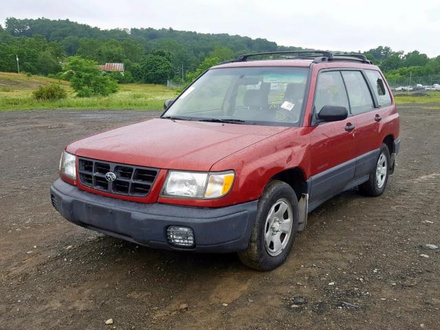 JF1SF6352XH739678 - 1999 SUBARU FORESTER L RED photo 2