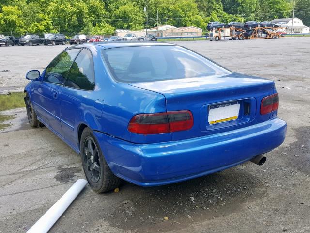 1HGEJ2121SL046020 - 1995 HONDA CIVIC DX BLUE photo 3