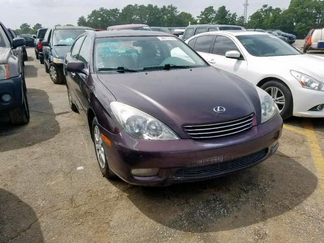 JTHBF30G220052477 - 2002 LEXUS ES 300 MAROON photo 1