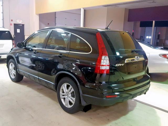 JHLRE4H72BC013130 - 2011 HONDA CR-V EXL BLACK photo 3