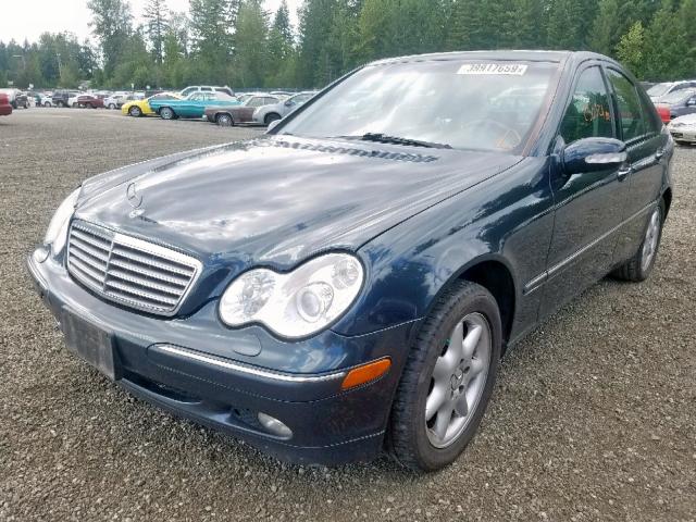 WDBRF84JX3F430349 - 2003 MERCEDES-BENZ C 320 4MAT BLUE photo 2