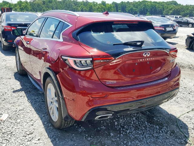 SJKCH5CP8KA007896 - 2019 INFINITI QX30 ESSEN RED photo 3