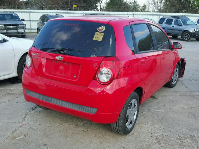 KL1TD6DE5BB137685 - 2011 CHEVROLET AVEO LS RED photo 4