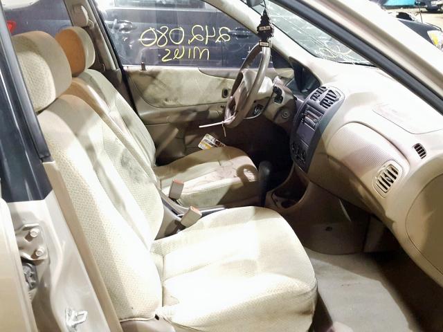 JM1BJ2224X0136996 - 1999 MAZDA PROTEGE DX BEIGE photo 5