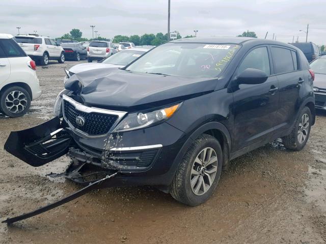 KNDPB3AC2E7604974 - 2014 KIA SPORTAGE B BLACK photo 2