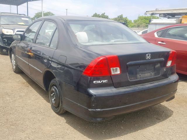 2HGES16375H563655 - 2005 HONDA CIVIC DX V BLACK photo 3