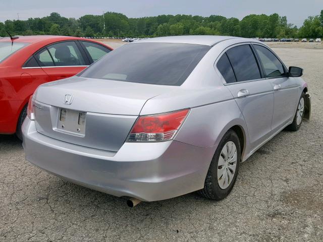 JHMCP26369C012122 - 2009 HONDA ACCORD LX SILVER photo 4