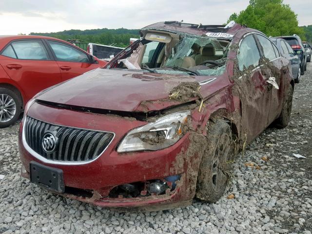 2G4GL5EX9H9155698 - 2017 BUICK REGAL SPOR BURGUNDY photo 2