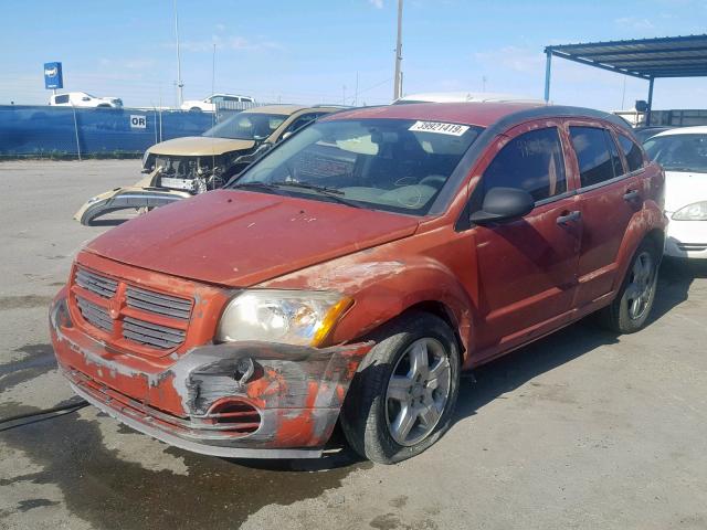 1B3HB28B68D728474 - 2008 DODGE CALIBER ORANGE photo 2