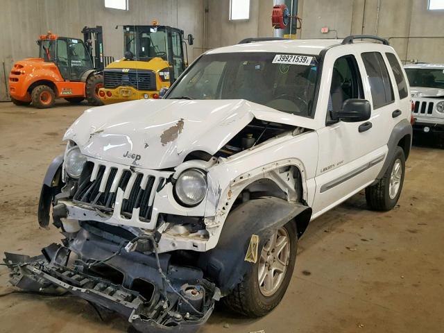 1J4GL48K92W117721 - 2002 JEEP LIBERTY SP WHITE photo 2