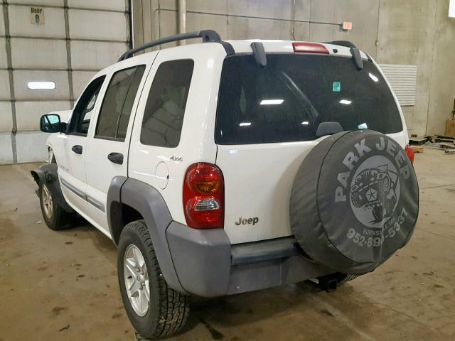 1J4GL48K92W117721 - 2002 JEEP LIBERTY SP WHITE photo 3