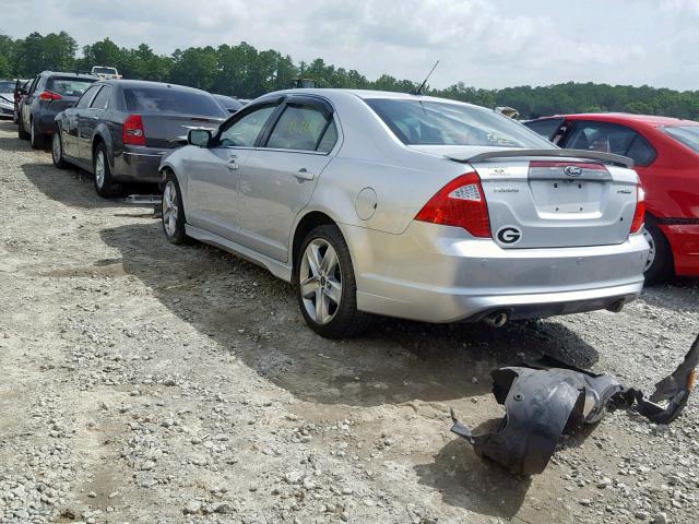 3FAHP0KC6CR251167 - 2012 FORD FUSION SPO SILVER photo 3