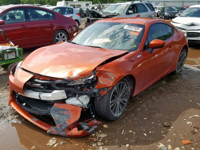 JF1ZNAA15G8705576 - 2016 TOYOTA SCION FR-S ORANGE photo 2