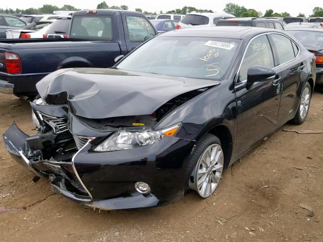 JTHBW1GG0E2057602 - 2014 LEXUS ES 300H BLACK photo 2