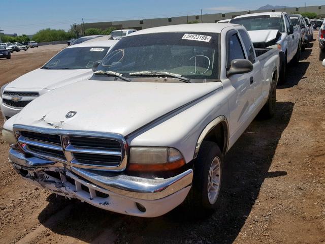 1B7GL32X92S587629 - 2002 DODGE DAKOTA SPO WHITE photo 2