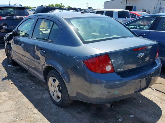 1G1AK52F157509390 - 2005 CHEVROLET COBALT BLUE photo 3