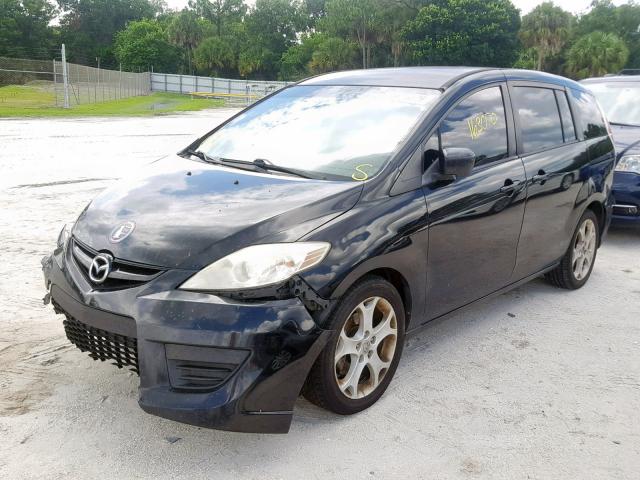 JM1CR2W36A0362920 - 2010 MAZDA 5 BLACK photo 2